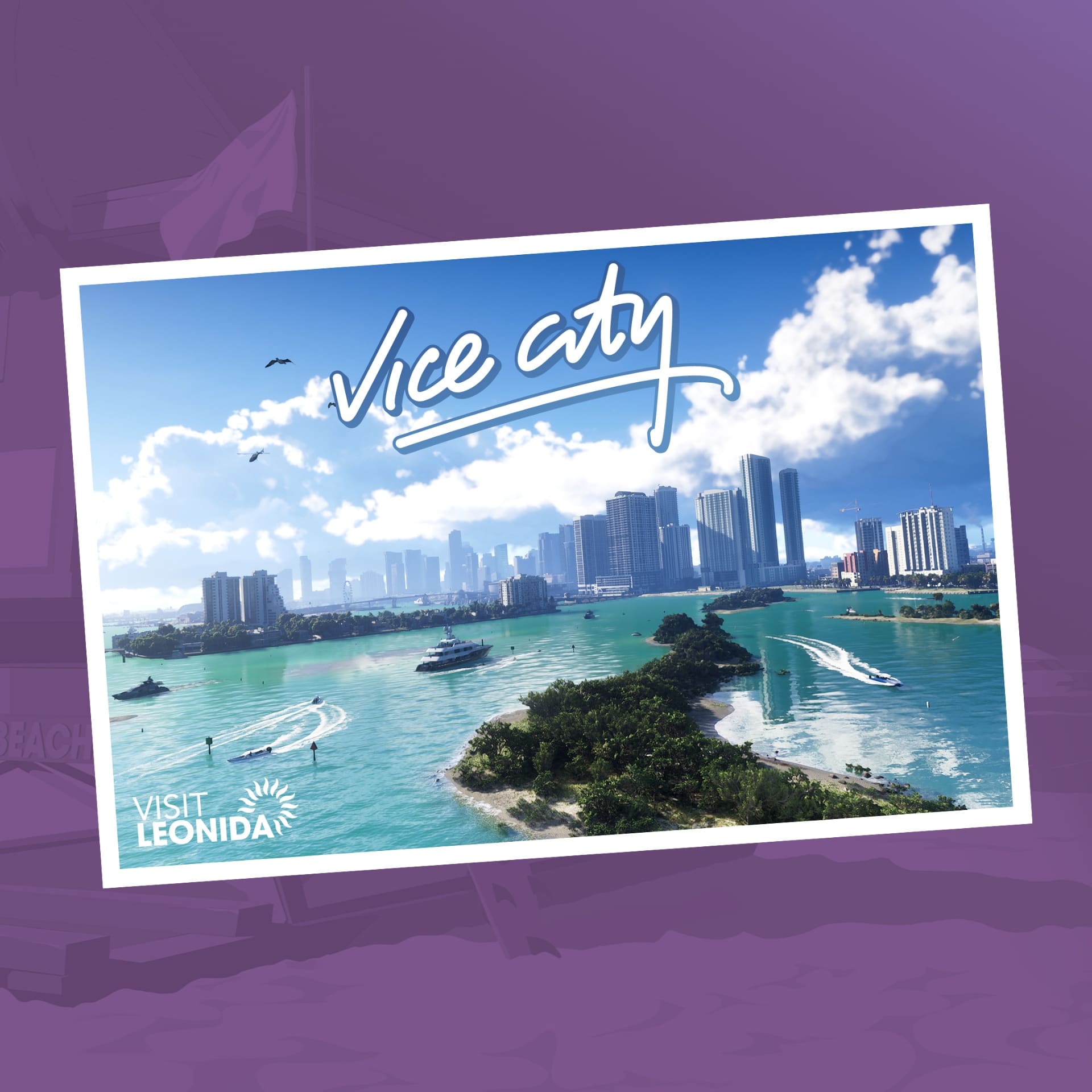 Vice City - Postcard (Square)